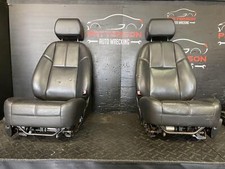 2008 Chevy Tahoe Front Left Right Power Uplevel Bucket Seats Black Leather