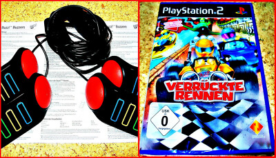 PS2 BUZZ JUNIOR VERRÜCLTES RENNEN+ BUZZER- PARTY SPIELSPASS FÜR BISZU 8 PERSONEN