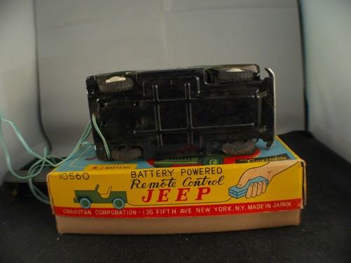 Cragstan Japan n° 10560 Jeep US téléguidée tôle en boite peu fréquent Us Zone - Picture 9 of 11