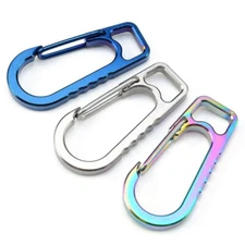 1pc Titanium Alloy Carabiner Spring Snap Hook Clip KeyChain Quick Release Buckle
