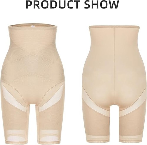 New - Nude MOVWIN Tummy Control Body Shaper Shorts High Waist Shape-wear Sz XL - 第 5/6 張圖片