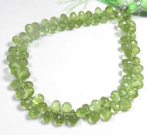 Perles Péridot Rondelles Facettées 3x2mm – Lot De 10 – Fait Main