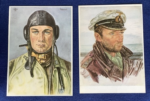 Reproductions - World War II WW2 Postcards Military Men Pilot Sailor