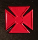 HARD TO FIND CIVIL WAR XIX CORPS BADGE PAINTED BRASS AS ORIGINALS 1" X 1"