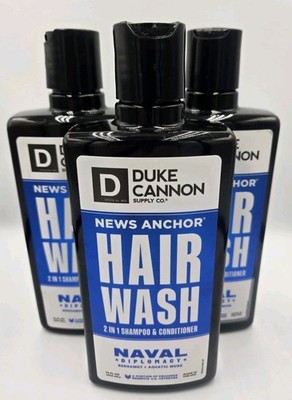 Lot of 3 Duke Cannon News Anchor 2in1 Shampoo/Conditioner Naval Diplomacy 14 oz