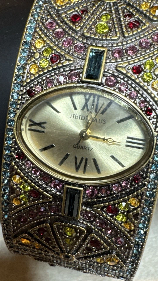 Reloj pulsera vintage de diamantes de imitación Heidi Daus para mujer B7908 Foto 2 de 4