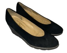 BRUNATE Damen PUMPS WEDGES Gr. 39 WLDLEDER schwarz sehr gut
