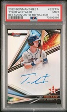 Tyler Whitaker 2022 Bowman’s Best Refractor On-Card Auto PSA Mint 9! Astros