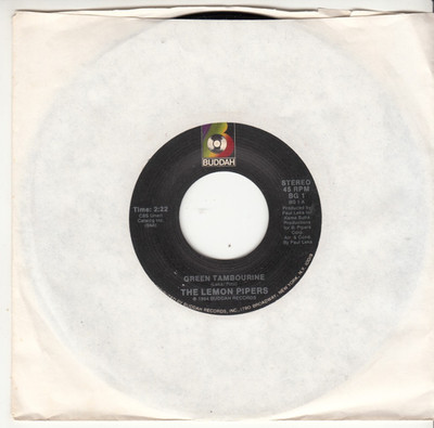 THE LEMON PIPERS - GREEN TAMBOURINE/RICE IS NICE - REISSUE 45 - GREAT SHAPE