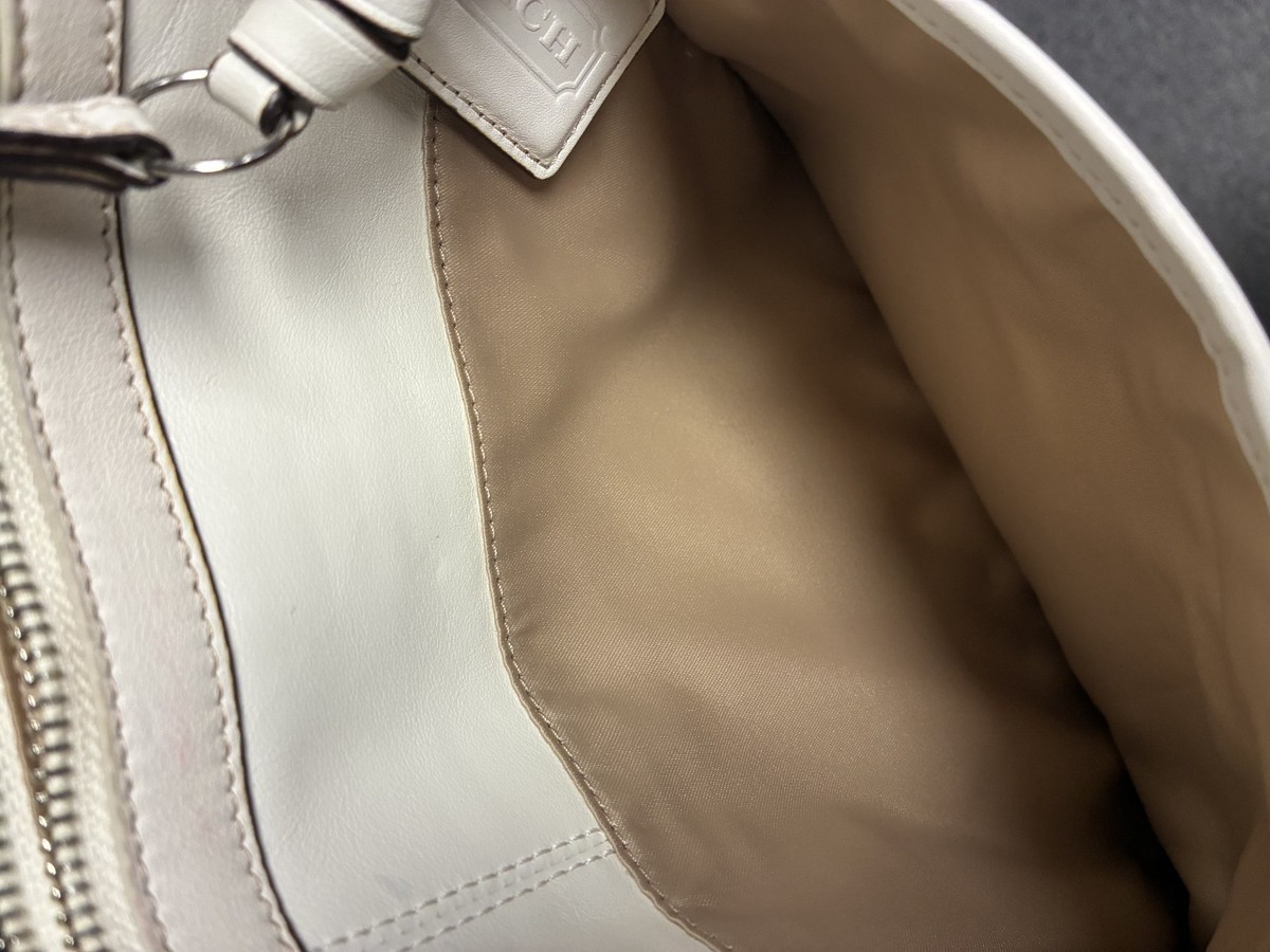 未使用保管品✨vintage coach old 2way bag ivory Coach Vintage Y2K Ladies Ivory Leather Hobo Shoulder Bag | eBay