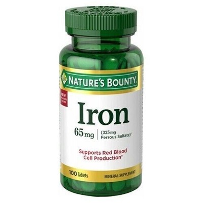 Nature's Bounty Iron 65 mg, 100 Tabletten