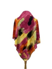 H81#Moschino Cheap And Chic Silk Abstract Multicolor Square Scarf Italy Designer