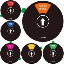 Office Door Sign, Do Not Disturb/Come in Welcome/Out of Office/In a Meeting/B...