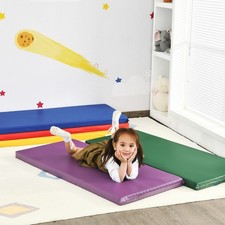 2-Inch Toddler Thick Rainbow Rest Mats W/Transparent Child Tag Daycare 5-Pack