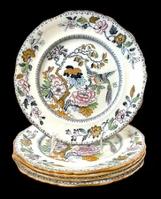 5 GL ASHWORTH MASON'S IRONSTONE CHINOISERIE  DINNER  PLATES. 10 3/8"  1900.
