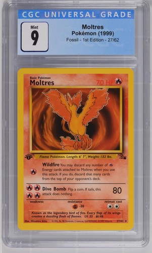 Moltres (1st Edition) graded CGC 9 for sale on eBay