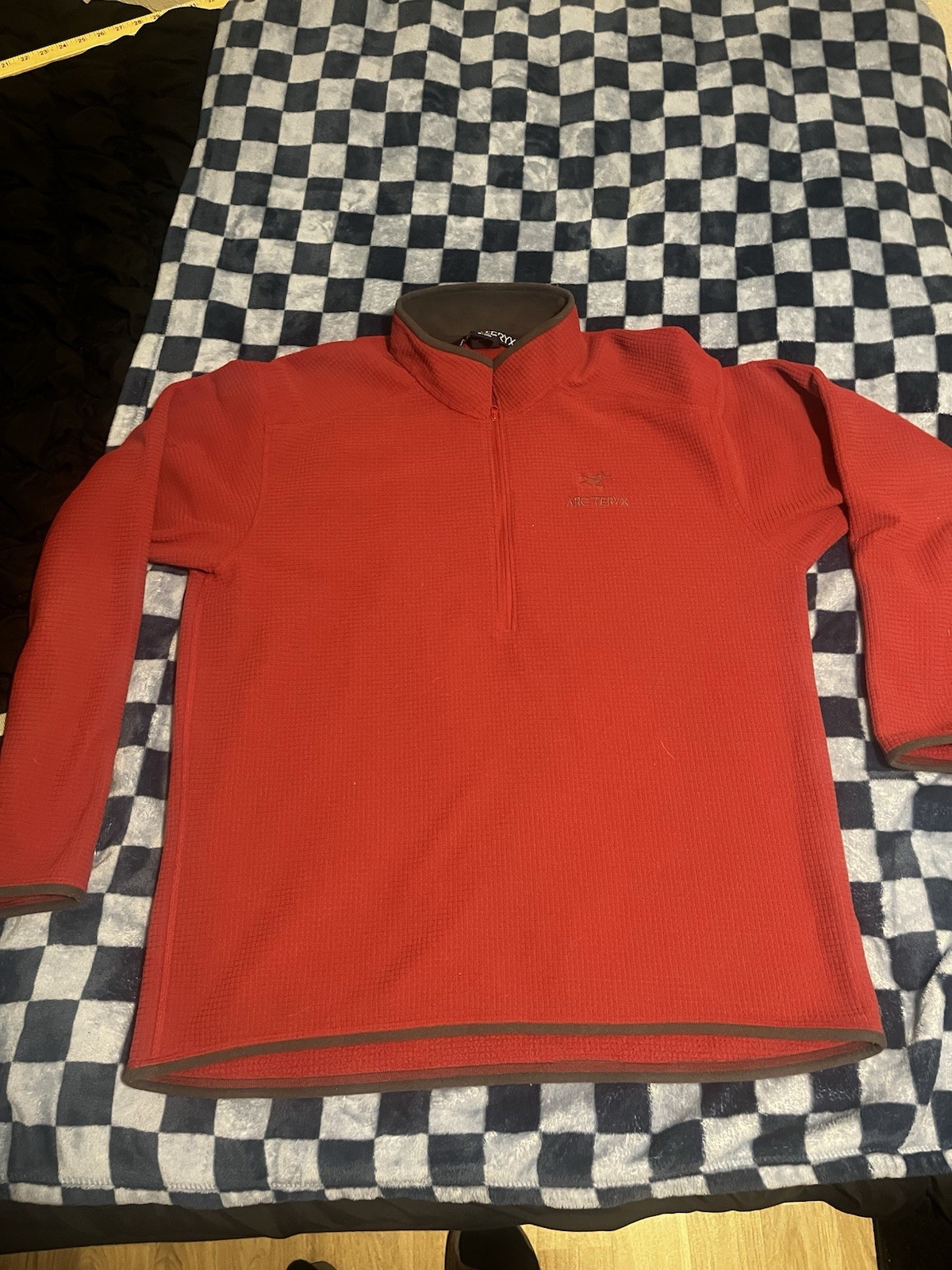 ARC'TERYX Arcteryx Giacca Uomo XL Rosso 1 4 Zip Waffle Pullover Polartec Felpa Maglione