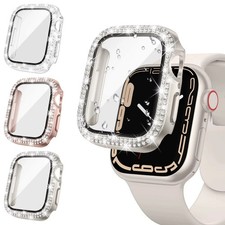 For Apple Watch Series 10/9/8/7/6/5/4/3Diamond Bling Case iwatch 41/45mm Cover