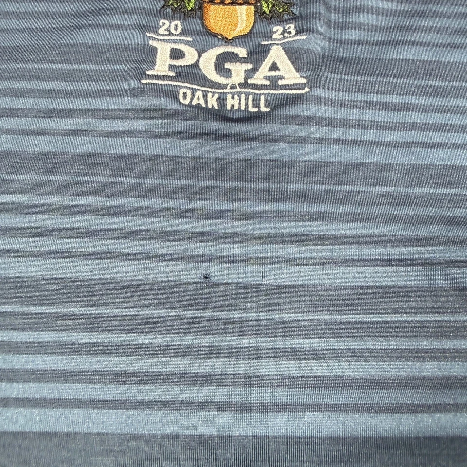 Мужская рубашка-поло DUNNING GOLF PGA Oak Hill 2023 XL в синюю полоску Performance - Изображение 4 из 4