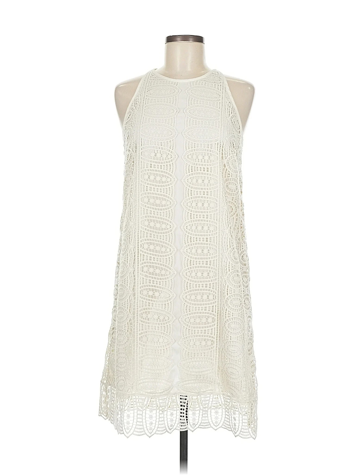 Massimo Dutti Women Ivory Casual Dress 8
