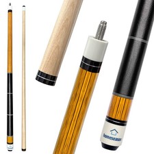 58" Pool Cue Stick Canadian Maple Wood 13mm Tip, 20oz Perfect for Precision Play