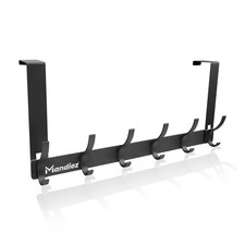 Over Door Hooks 6 Hook Hanger No Drill Clothes Coat Towel Organizer Rack