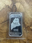 1/2 Troy Oz .999 Fine Silver MAINE State Bar- Federated Mint -Sealed! NO RESERVE