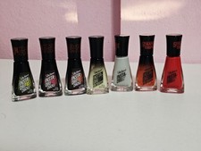 7Pc Sally Hansen Stranger Things Insta-Dri Nail Polish Set Crackle Glow Dark New