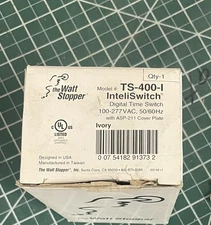 1 NIB WATT STOPPER LEGRAND  TS-400-W  DIGITAL TIME SWITCH Ivory