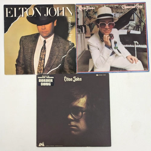 Elton John Vinyl LP Record Lot ~ Greatest Hits Self-Titled Breaking Hearts