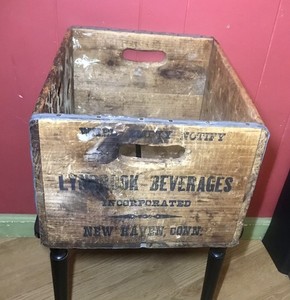 Vintage Lynbrook Wood Crate Soda Bottle Carrier Antique Store Decor Advertising