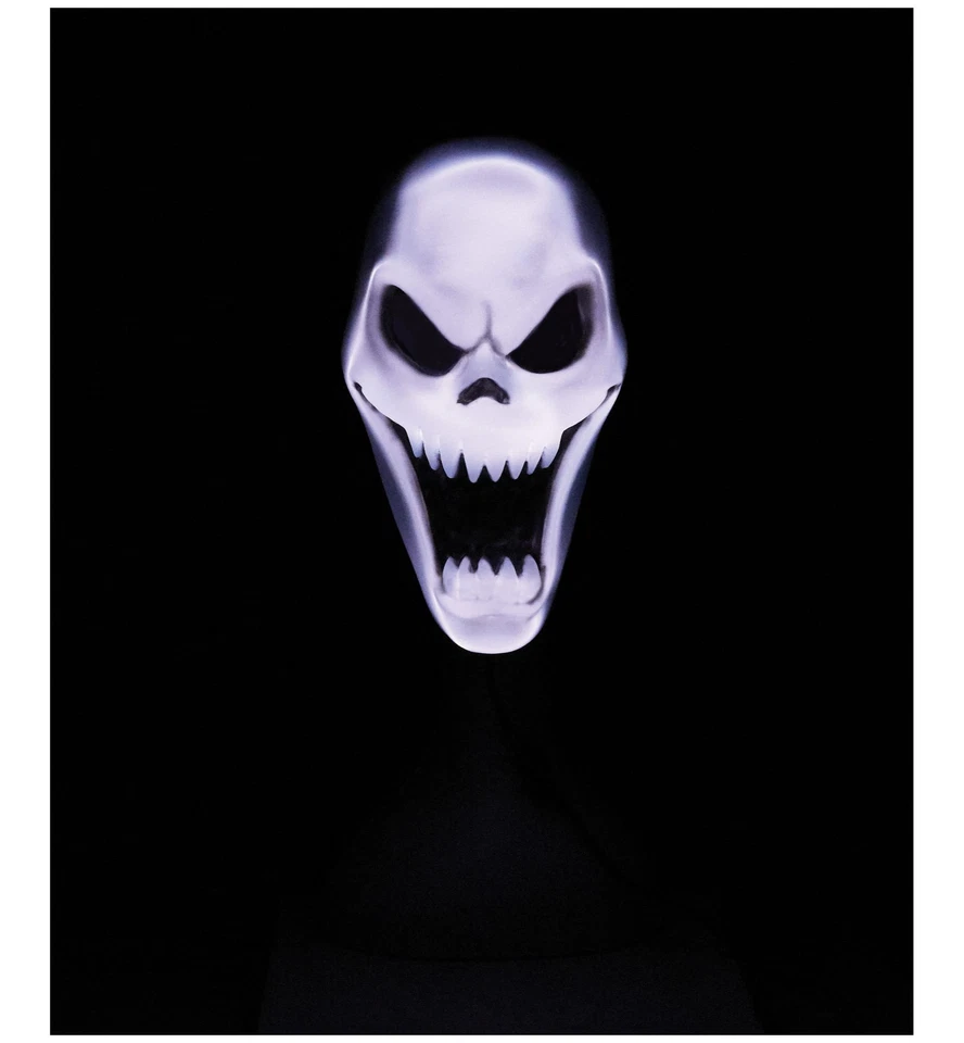Spectre Haunted Ghost Evil Spirit Horror Adult Mens Costume Light Up 1/2 Mask - Image 2 of 2