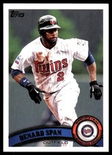 Denard Span 2011 Topps #408 Minnesota Twins MLB READ FREE SHIPPING AutographDen