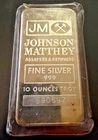 10oz Vintage Johnson Matthey Silver Bar, JM #590597