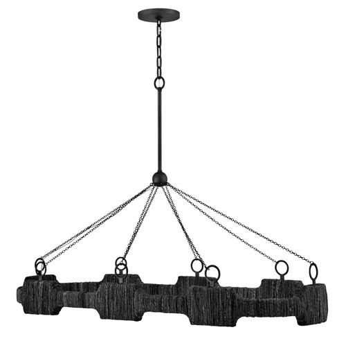 Hinkley Lighting 34107 Raffi 52"W Ring Chandelier - Carbon Black - Picture 6 of 7