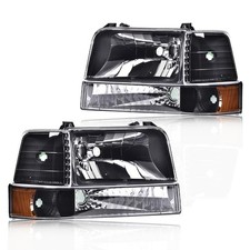 Headlights Assembly Front Headlamp w/Corner Signal Lamp & Bumper Lamps