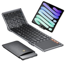 Foldable Keyboard with Touchpad, XK01 TP Folding Portable Keyboard, Full Size...