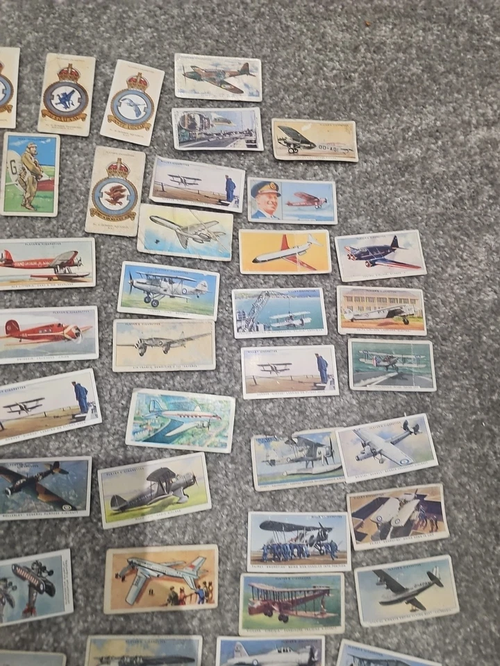 Vintage 1930s Aircraft Cigarette Cards 60+ Planes – Player's & Wills –... - Image 3 of 4