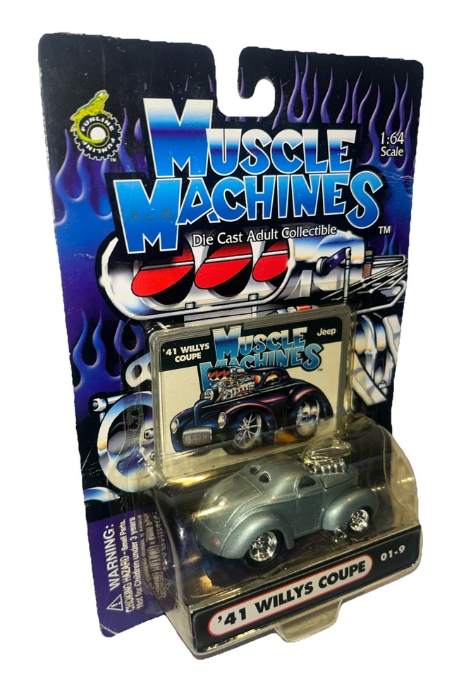 1:64 Die-Cast New Muscle Machines Silver Jeep ‘41 Willys Coupe’ #01-9 - Image 2 of 4