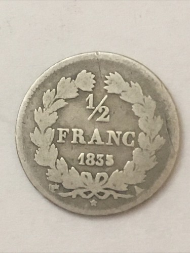 1835A Silver 1/2 Franc Silver 50 Centimes France!!