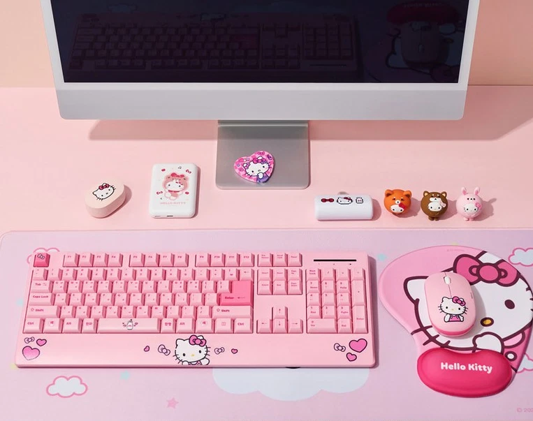 Sanrio Hello Kitty Wireless Keyboard Mouse Combo Set Korean/English - Image 2 of 4