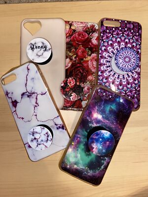 APPLE I-PHONE ASSORTED CASES SET OF 4 FOR I PHONE 7 PLUS MODEL Bubble Wrap pop