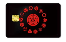Naruto Shippuden Sharingan Eyes Credit Card Smart Sticker Skin Small Chip Debit
