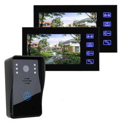 MAOTEWANG Wired Door Phone Doorbell Touch Key 7" Lcd Video With Ir Camera Home Security BG