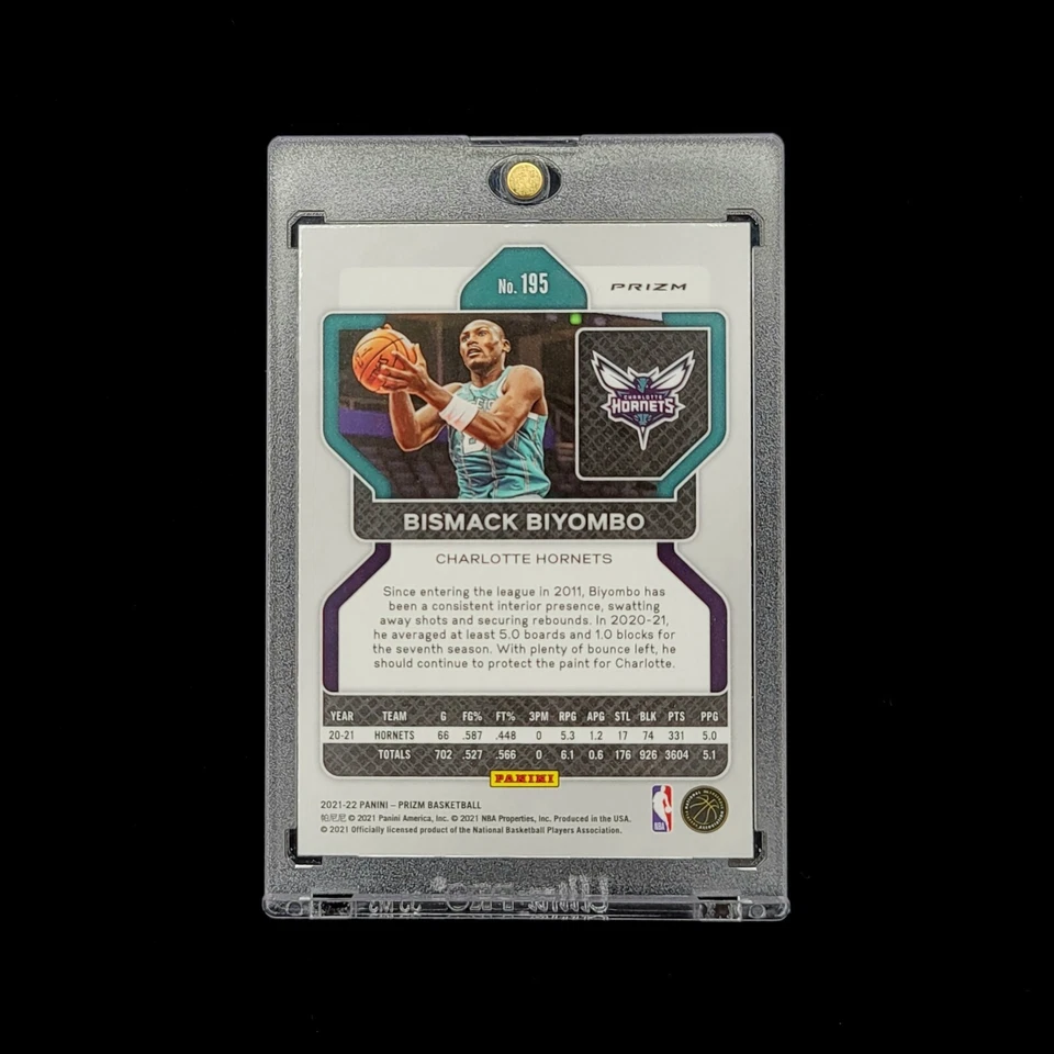 Bismack Biyombo 💎🔥- 2021-22 NBA Prizm Basketball Silver Cracked Ice SP - #195 - Image 2 of 2