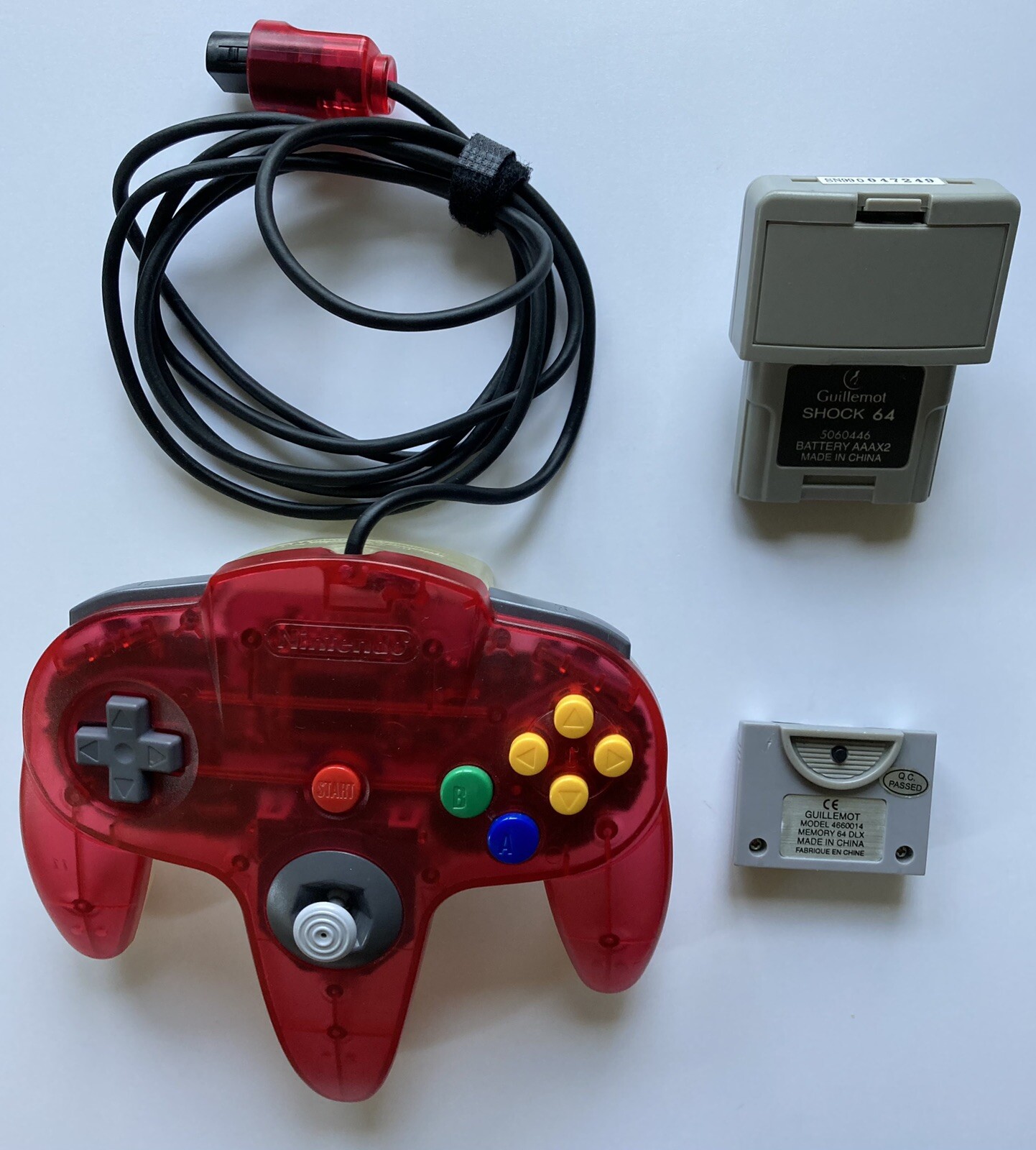 Manette N64 Watermelon + Rumble + Memory Pak - Nintendo 64 Controller, Pastèque