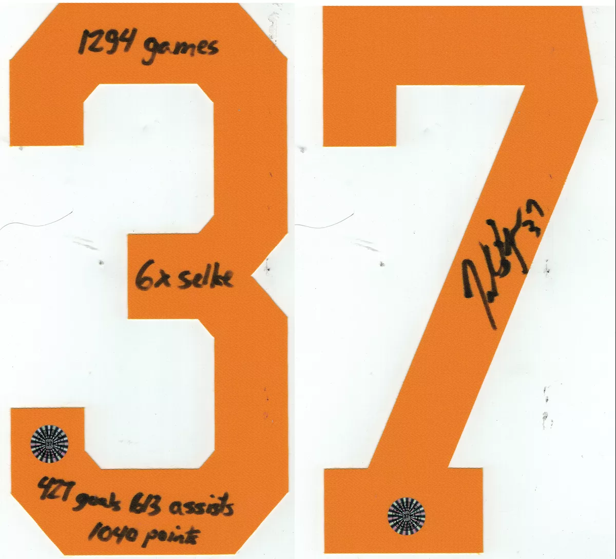 Patrice Bergeron Signed Boston Bruins Jersey Numbers 37 Multi Stat Inscriptio