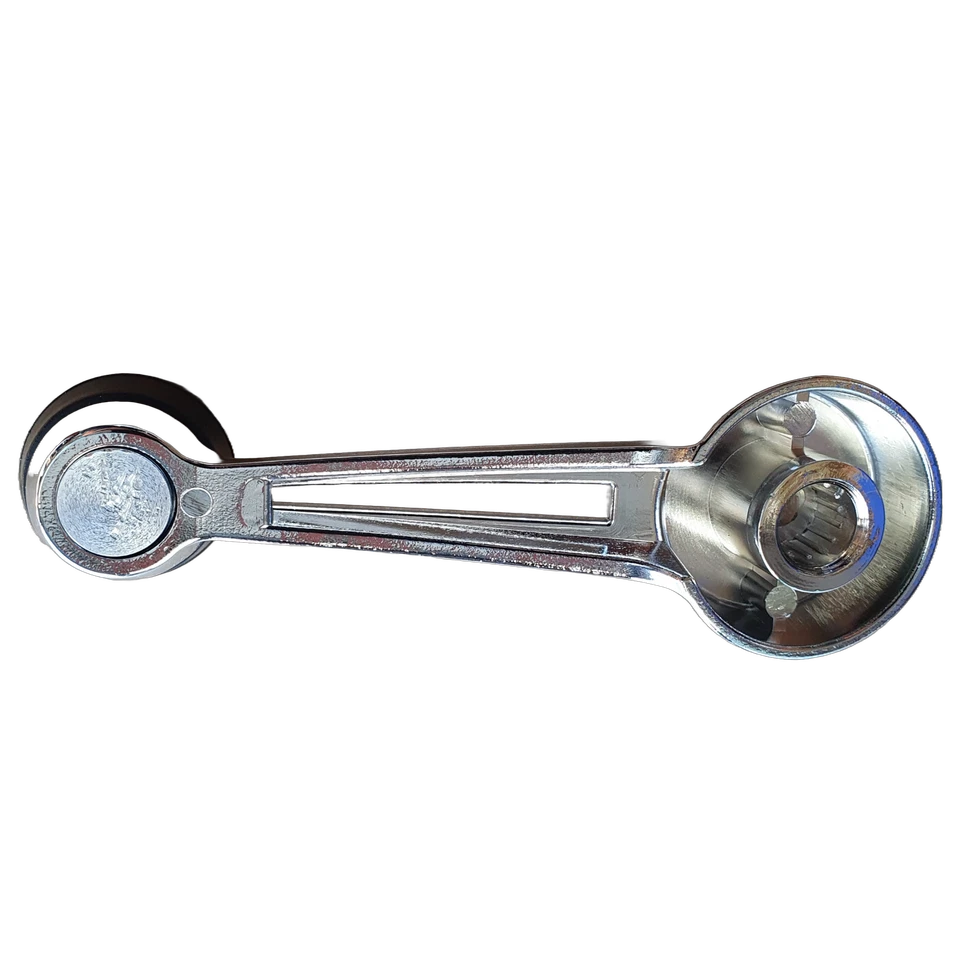 Chrome Window Crank Handle W/ Black Knob for Ford Falcon/Mustang/Bronco 67-77 - Image 2 of 2