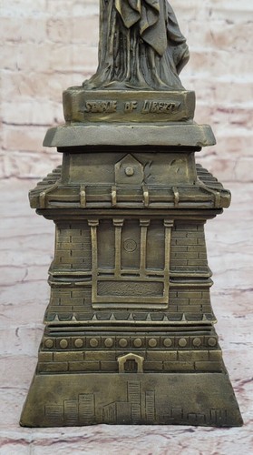 Tall Western Bronze Copper classical Statue of Liberty Goddess Sculpture Figure - Picture 9 of 10