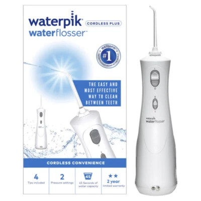 Waterpik Cordless Plus Water Flosser White, Rechargeable, Portable, Dental
